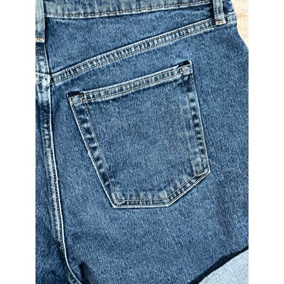FREE ASSEMBLY SUPER HIGH RISE CLASSIC CASUAL EVERYDAY CUFFED DENIM SHORTS SZ. 14 - Picture 5 of 6